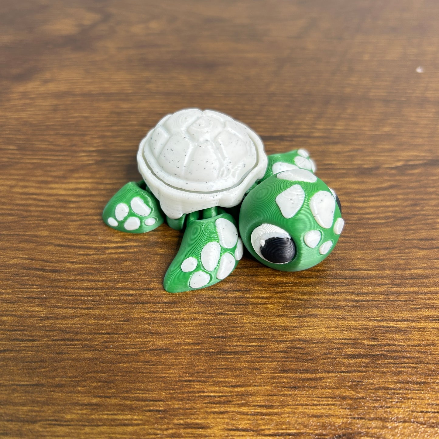 3D Printed Turtle Clicker - Green / Marble