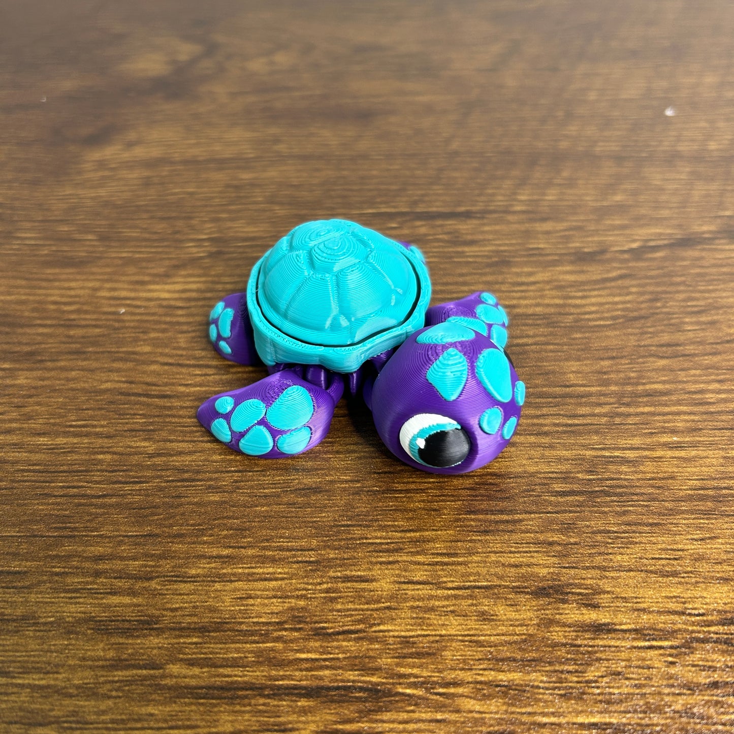 3D Printed Turtle Clicker - Purple / Teal