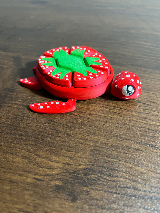 Multicolor Fidget Turtle 3D Printed Model