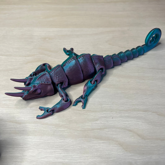 Horned Chameleon 3D Printed Model