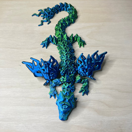 Storm Dragon with Wings 3D Printed Model